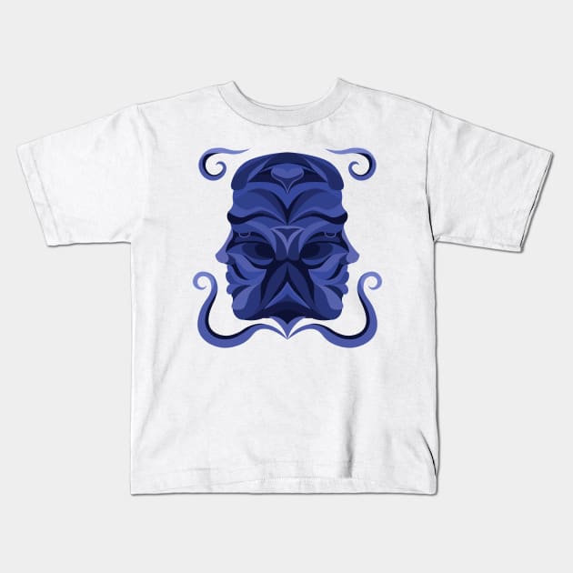 Gemini Zodiac Sign - Blue Kids T-Shirt by TeeeeeeTime